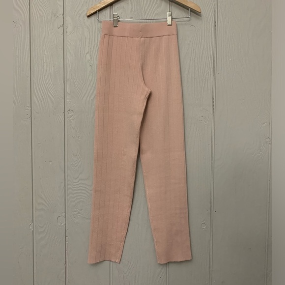 Matching 3 piece loungewear set knit blush pink silk+salt staycation size XS - Picture 12 of 13